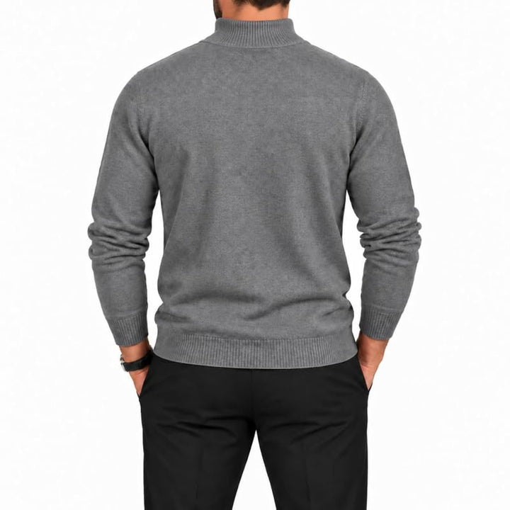 Adam Baker Men's Mock Neck Cotton Blend Knit Pullover Sweater