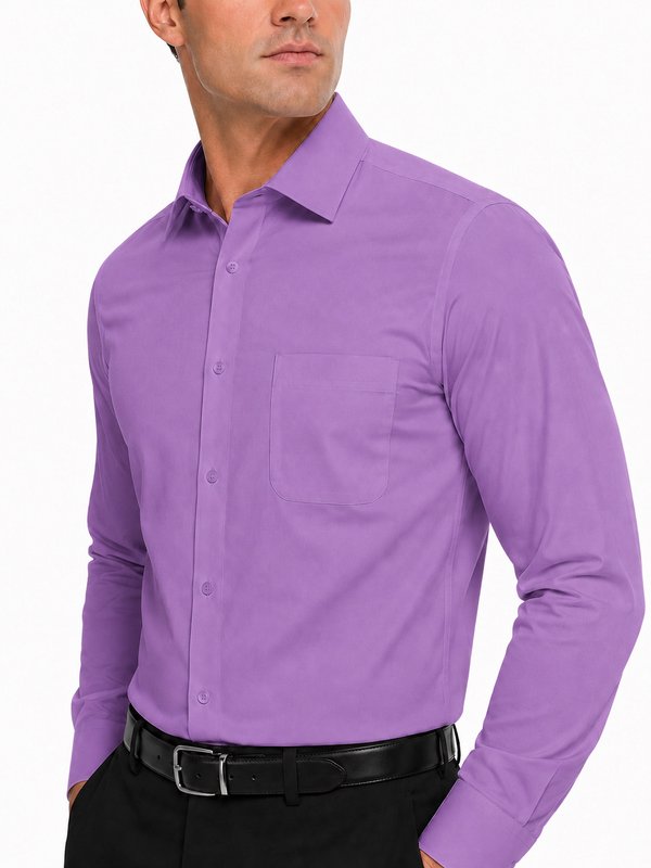 Modena Men’s Contemporary (Slim) Fit Long Sleeve Solid Dress Shirt
