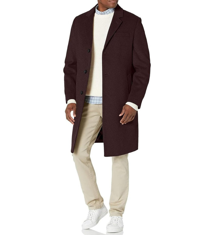 LONDON FOG Men's Classic Fit Overcoat Signature Wool Blend Top Coat (Regular & Big-Tall Sizes)