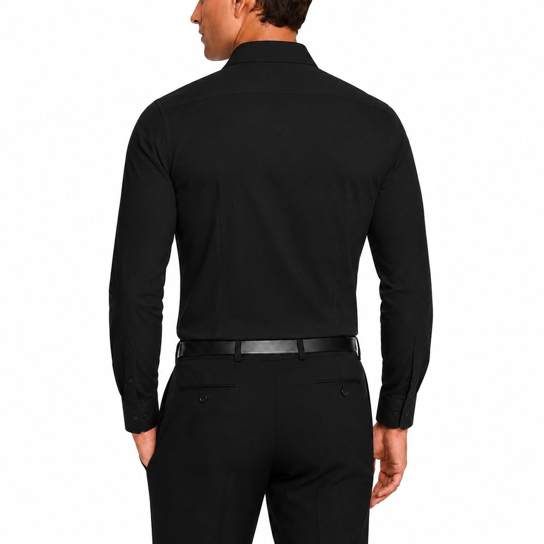 Modena Men's Extra Slim Fit Long Sleeve Solid Dress Shirt