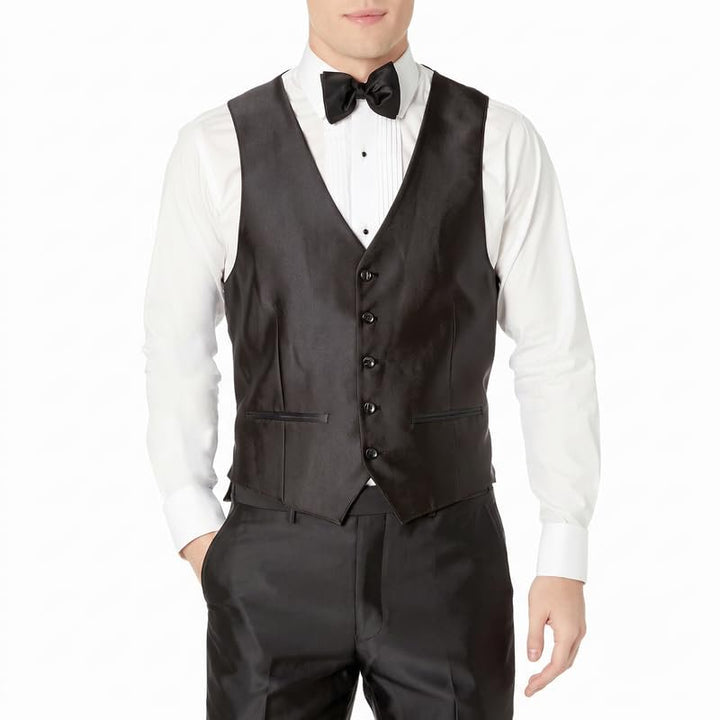 Adam Baker Mens 3-Piece Slim Fit Peak Lapel Formal Tuxedo Suit Set - Colors