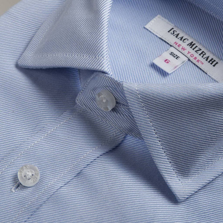 Isaac Mizrahi Boys 2-20 100% Cotton Long Sleeve Twill Dress Shirt