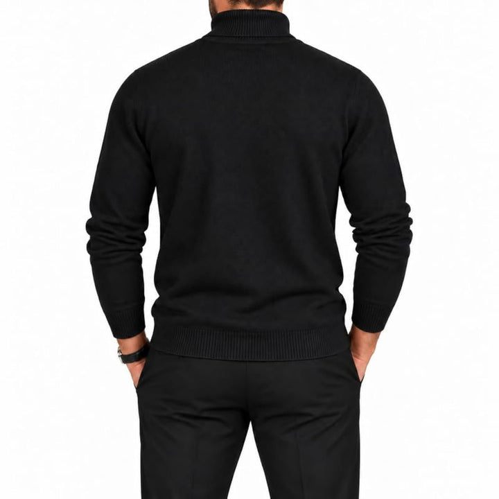 Adam Baker Men's Cotton Blend Turtleneck Sweater, Casual Knitted Pullover Sweater