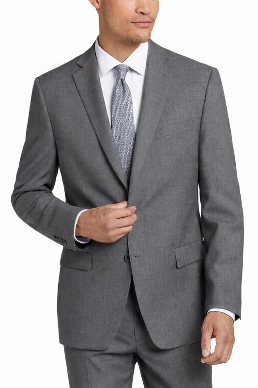 Adam Baker Men’s Extreme Slim Fit Wool 2-Piece Double-Breasted Suit Set | Luxury Jacket & Trousers for Men – Colors