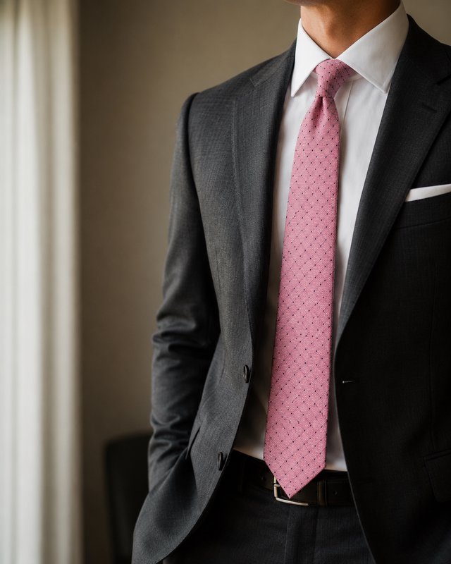 Adam Baker Men's Classic Woven Necktie – Elegant Formal Tie for Weddings, Business & Special Occasions