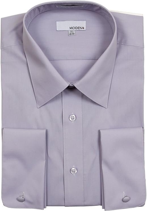 Modena Men's Regular Fit French Cuff Solid Dress Shirt Colors Adam Baker Modena Men's Regular Fit French Cuff Solid Dress Shirt Colors Adam Baker