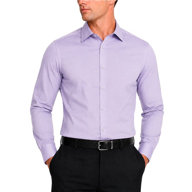 Modena Men’s Contemporary (Slim) Fit Long Sleeve Solid Dress Shirt