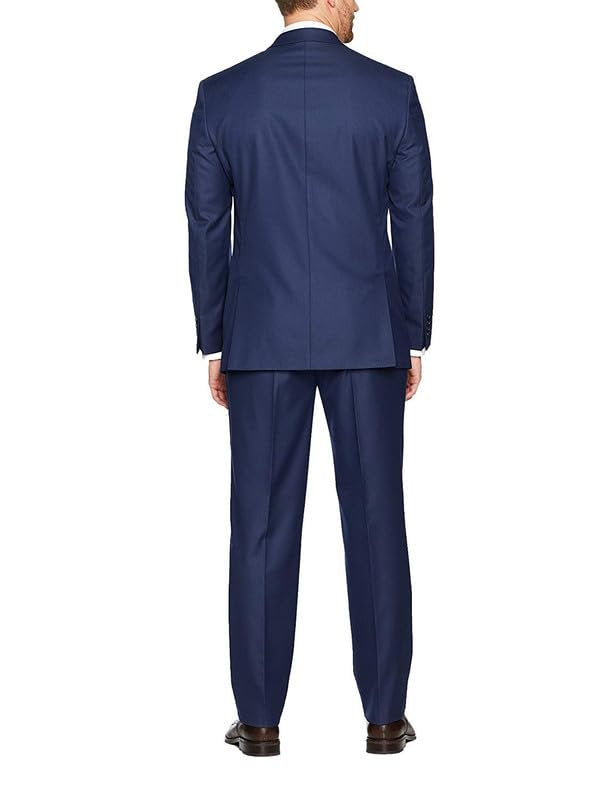 Adam Baker Men’s Extreme Slim Fit Wool 2-Piece Double-Breasted Suit Set | Luxury Jacket & Trousers for Men – Colors