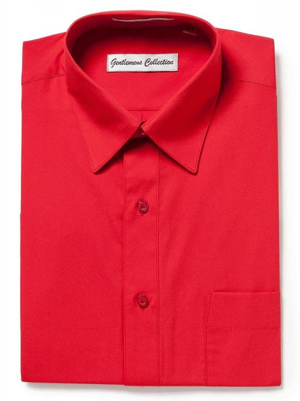 Gentlemens Collection Mens Short Sleeve Classic Easy Care Dress Shirt - Colors
