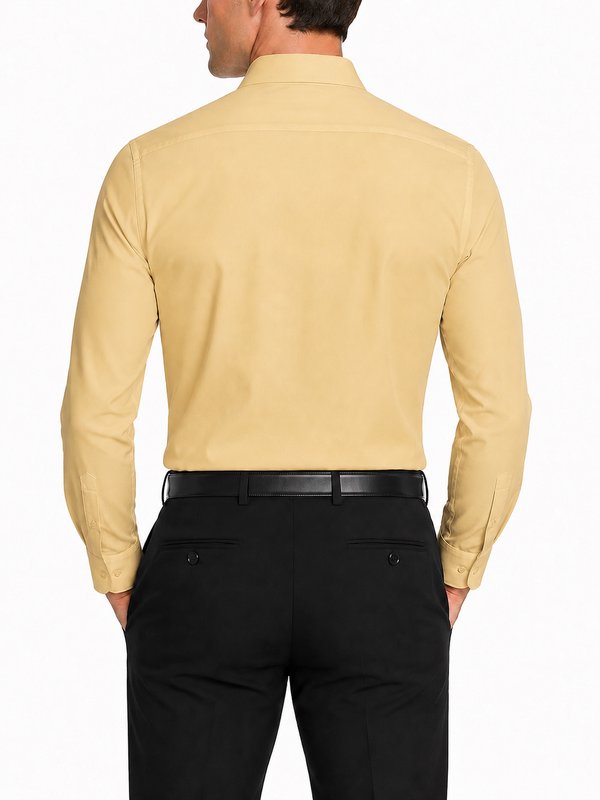 Modena Men's Regular Fit Long Sleeve Solid Dress Shirt