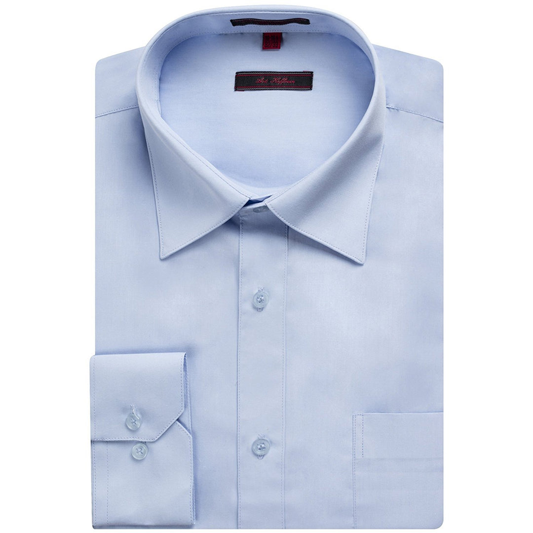 Art Hoffman Men's Regular Fit Long Sleeve Solid Dress Shirt- Many Colors