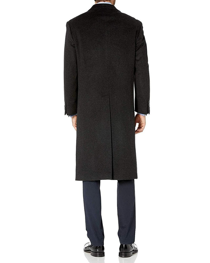 Adam Baker Men's Single Breasted Wool Cashmere Full Length Topcoat - Colors