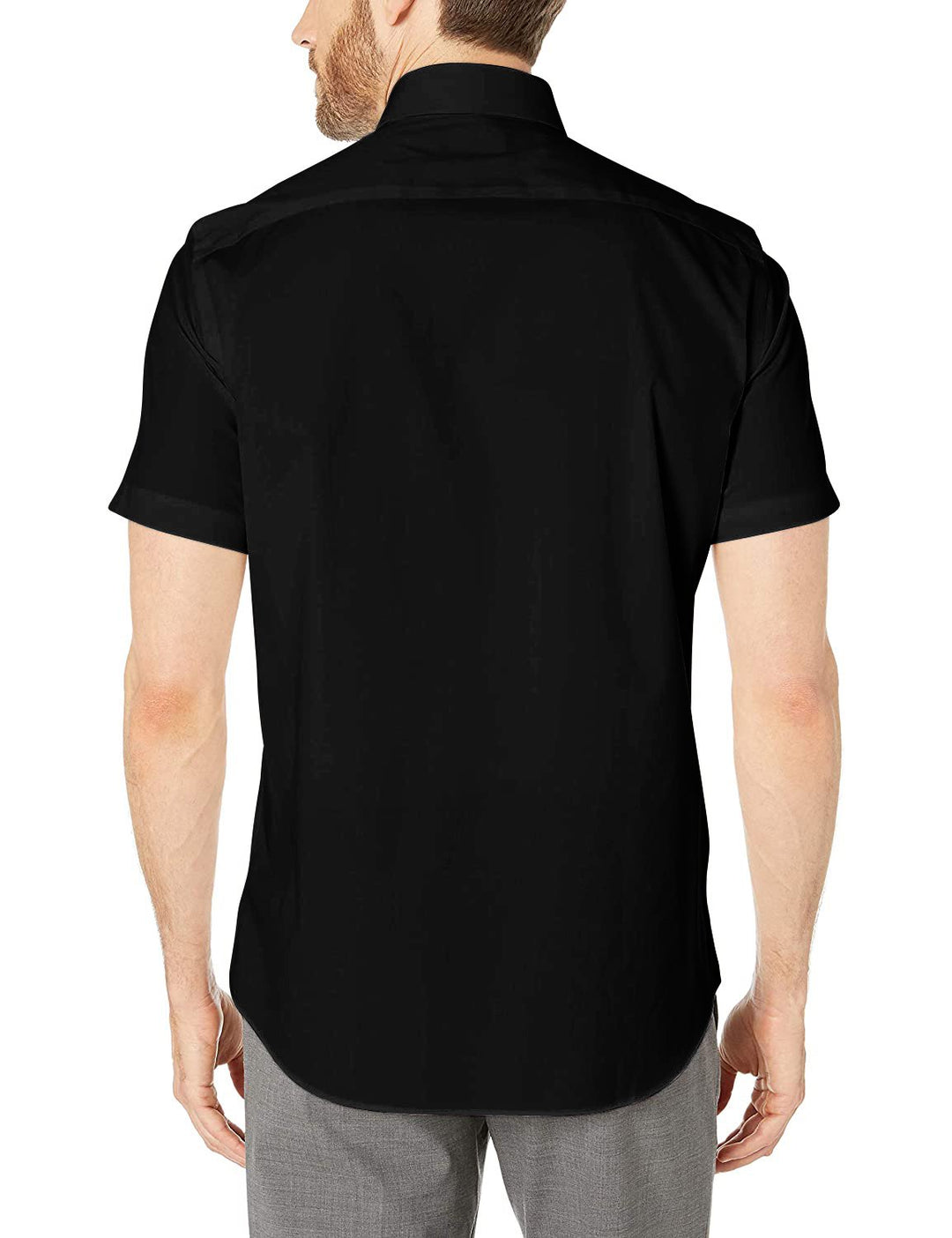 Gentlemens Collection Men's Slim Fit Short Sleeve Easy Care Solid Dress Shirt