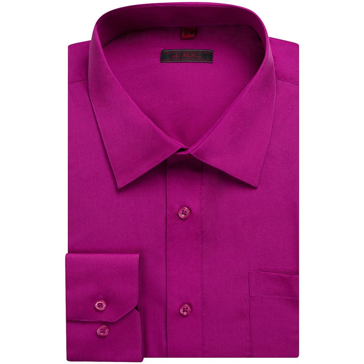 Art Hoffman Men's Regular Fit Long Sleeve Solid Dress Shirt- Many Colors