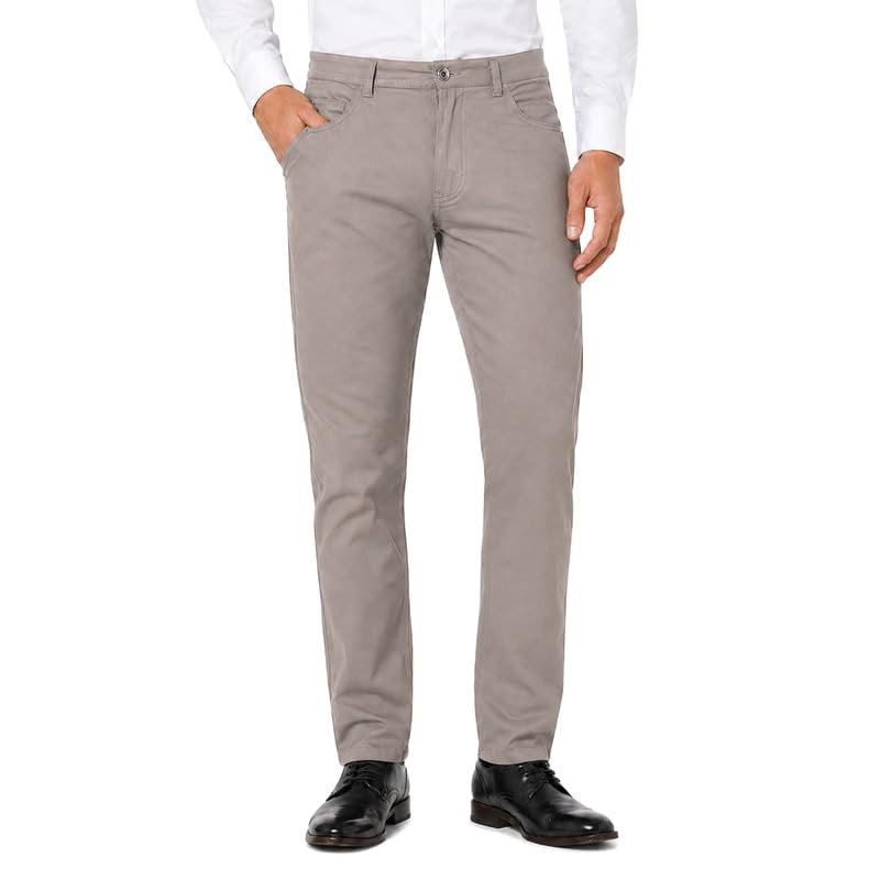 Men's Modern Fit Lightweight 100% Cotton Dress Pants