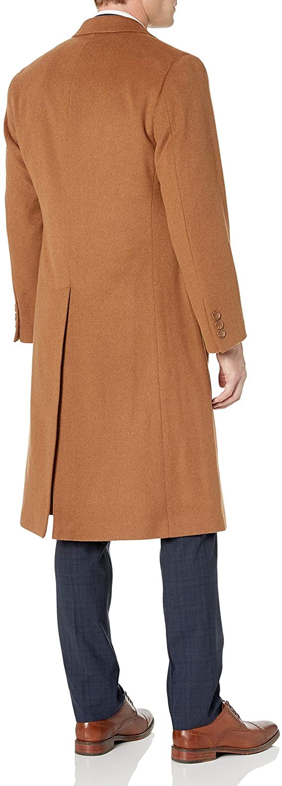 Adam Baker Men's Single Breasted Luxury Wool Full Length Topcoat - Available in Colors