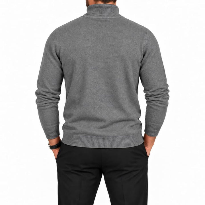 Adam Baker Men's Cotton Blend Turtleneck Sweater, Casual Knitted Pullover Sweater