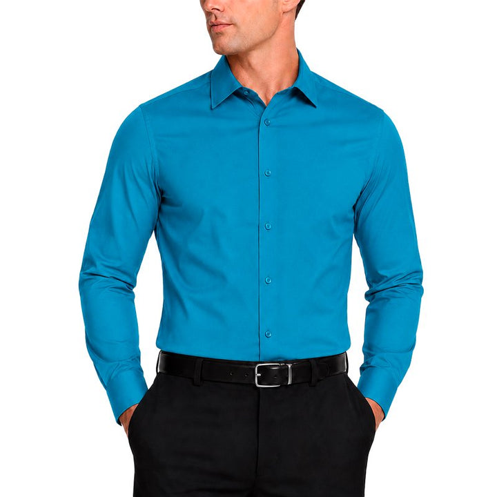 Modena Men’s Contemporary (Slim) Fit Long Sleeve Solid Dress Shirt