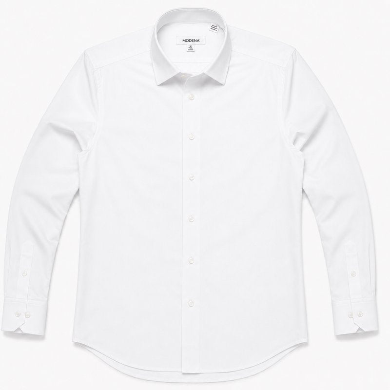 Modena Men’s Contemporary (Slim) Fit Long Sleeve Solid Dress Shirt