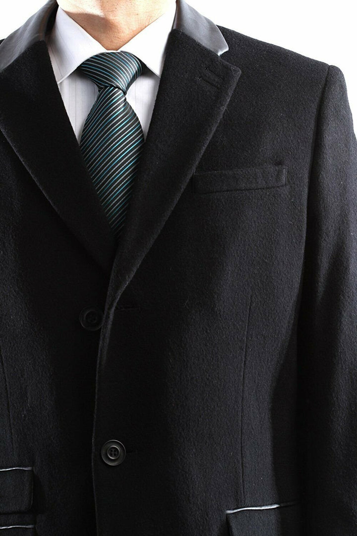 Men's Single Breasted Luxury Wool Three Quarter Length Topcoat - CLEARANCE - FINAL SALE
