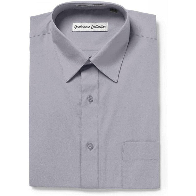 Gentlemens Collection Mens Short Sleeve Classic & Slim Fit Easy Care Dress Shirt - Colors