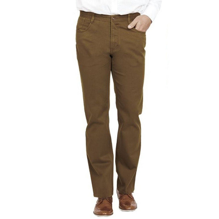 Enzo Men's Modern Fit Jean Style Luxury Cotton Stretch Dress Pants - Colors