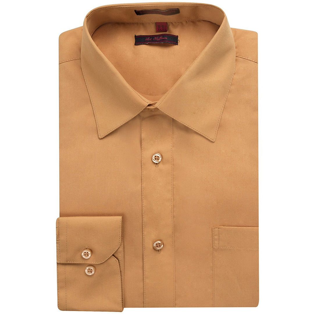 Art Hoffman Men's Regular Fit Long Sleeve Solid Dress Shirt- Many Colors