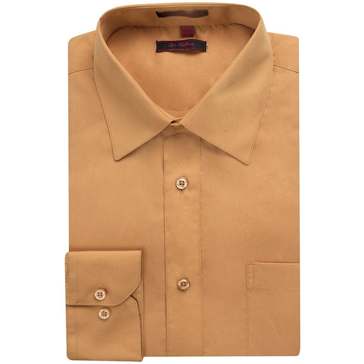 Art Hoffman Men's Regular Fit Long Sleeve Solid Dress Shirt- Many Colors
