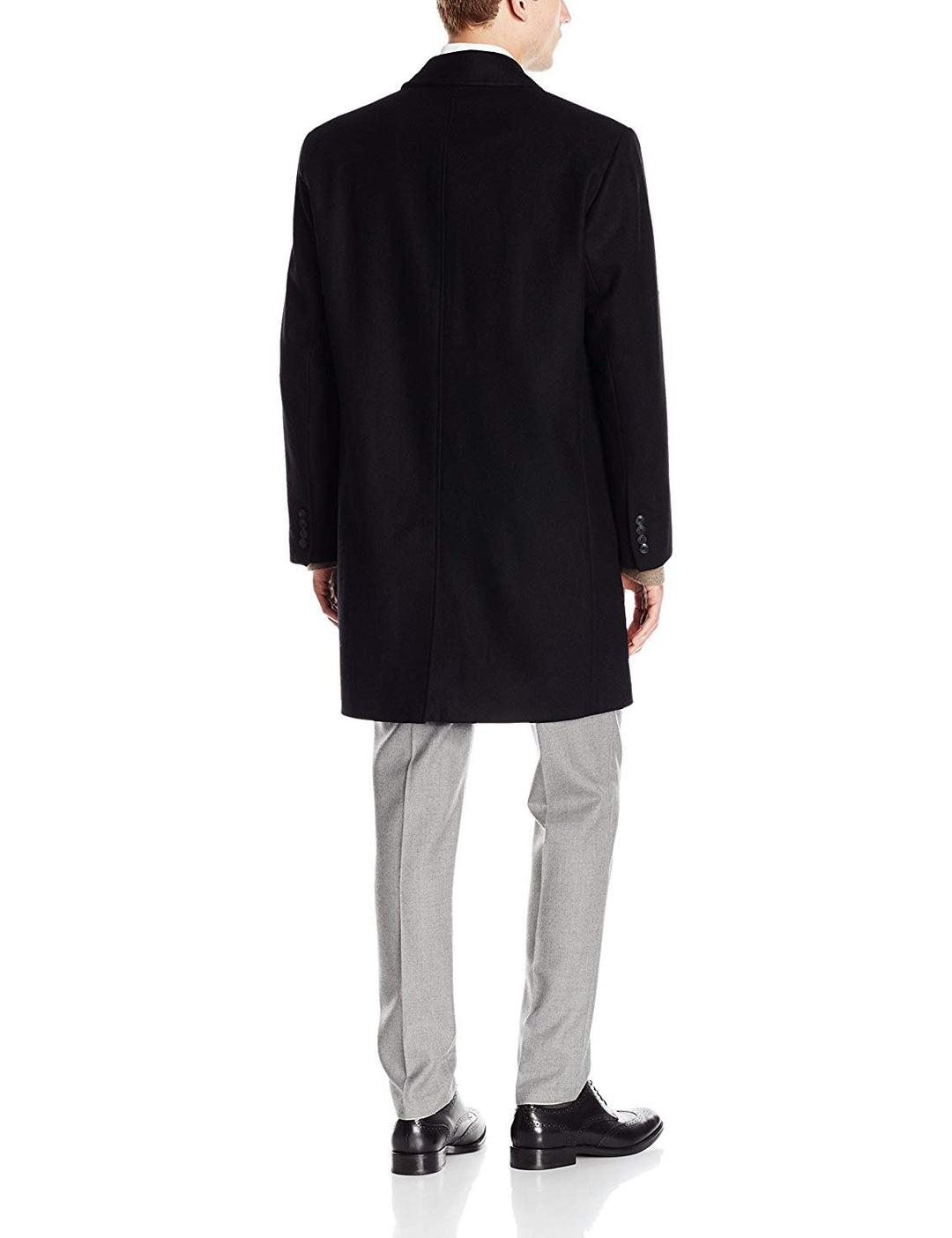 London Fog Men’s Wool Blend Single-Breasted Top Coat