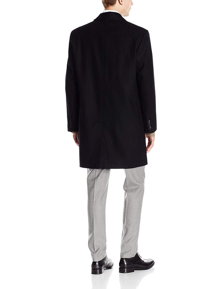 London Fog Men’s Wool Blend Single-Breasted Top Coat