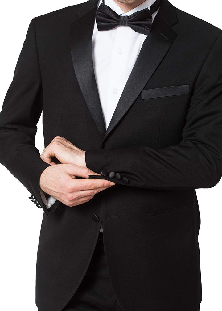 Adam Baker Men’s Slim Fit Two-Piece Notch Lapel Formal Tuxedo