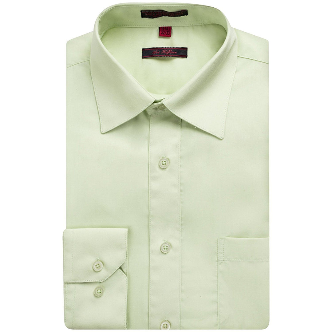 Art Hoffman Men's Regular Fit Long Sleeve Solid Dress Shirt- Many Colors