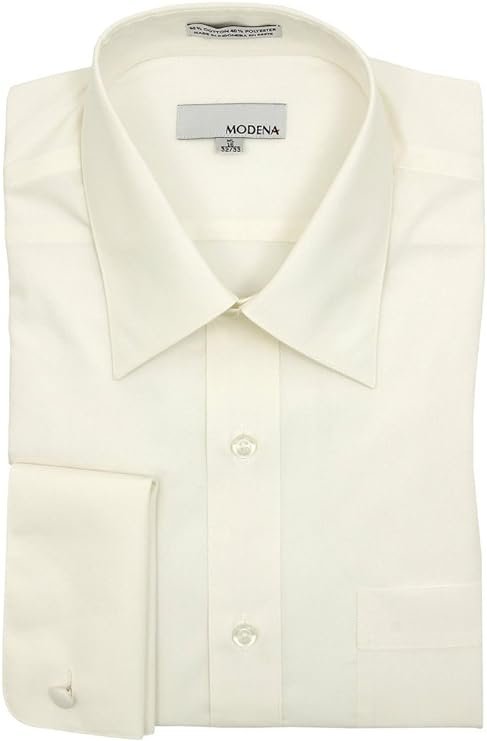 Modena Men's Regular Fit French Cuff Solid Dress Shirt Colors Adam Baker Modena Men's Regular Fit French Cuff Solid Dress Shirt Colors Adam Baker