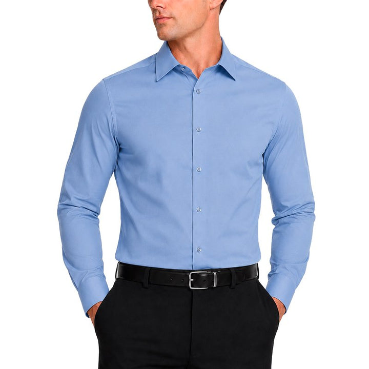 Modena Men’s Contemporary (Slim) Fit Long Sleeve Solid Dress Shirt