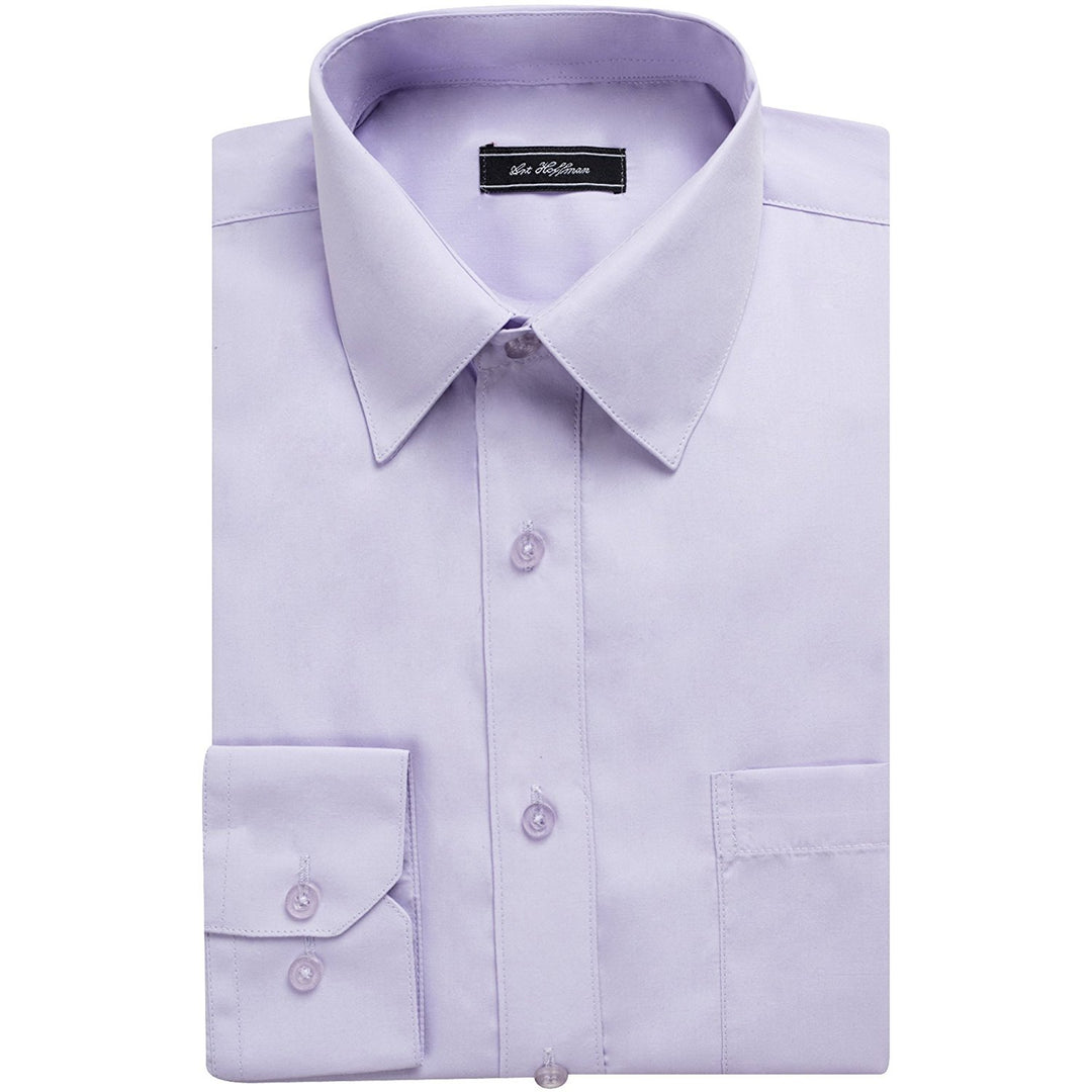 Art Hoffman Men's Regular Fit Long Sleeve Solid Dress Shirt- Many Colors