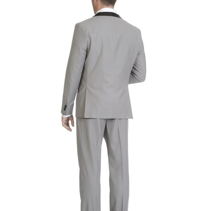 Adam Baker Men's Slim Fit One Button Satin Shawl Collar 2-Piece Tuxedo Suit - Available in Colors