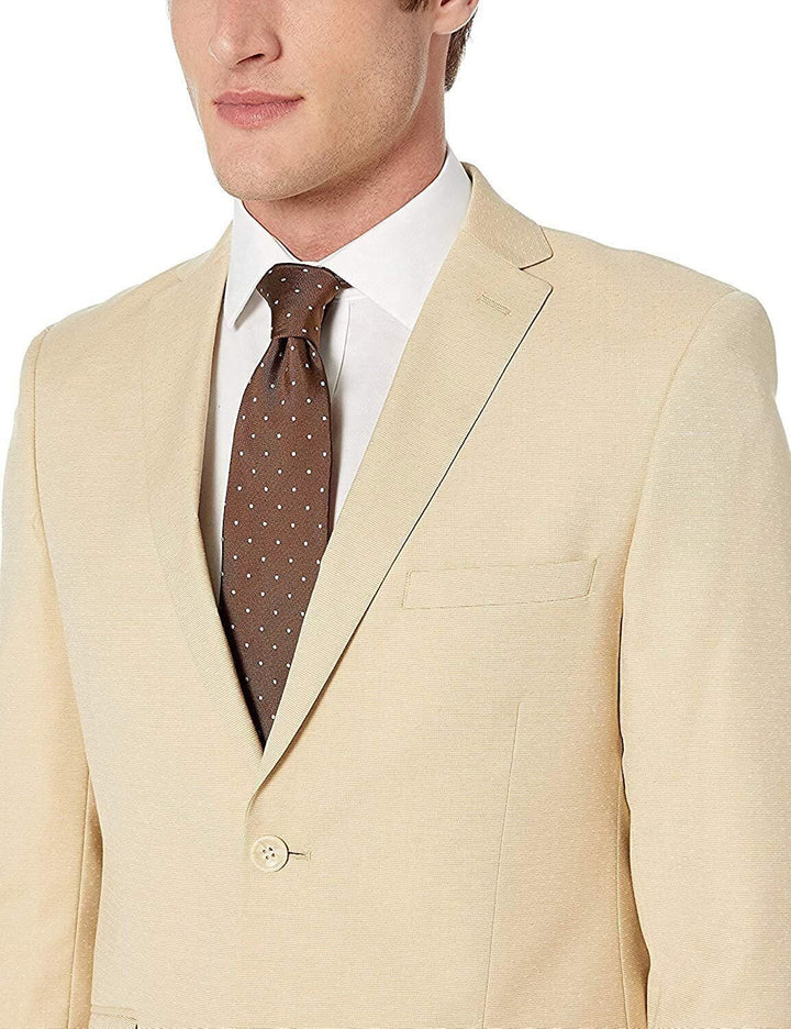 Adam Baker Men's 2-Piece Slim Fit Single Breasted Fine Textured Suit Set - Colors