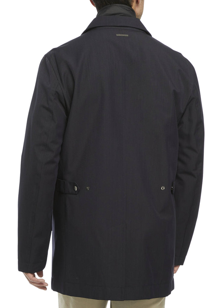 Michael Kors Mens Slim Fit Raincoat Lightweight Water-Resistant Windbreaker Rain Jacket