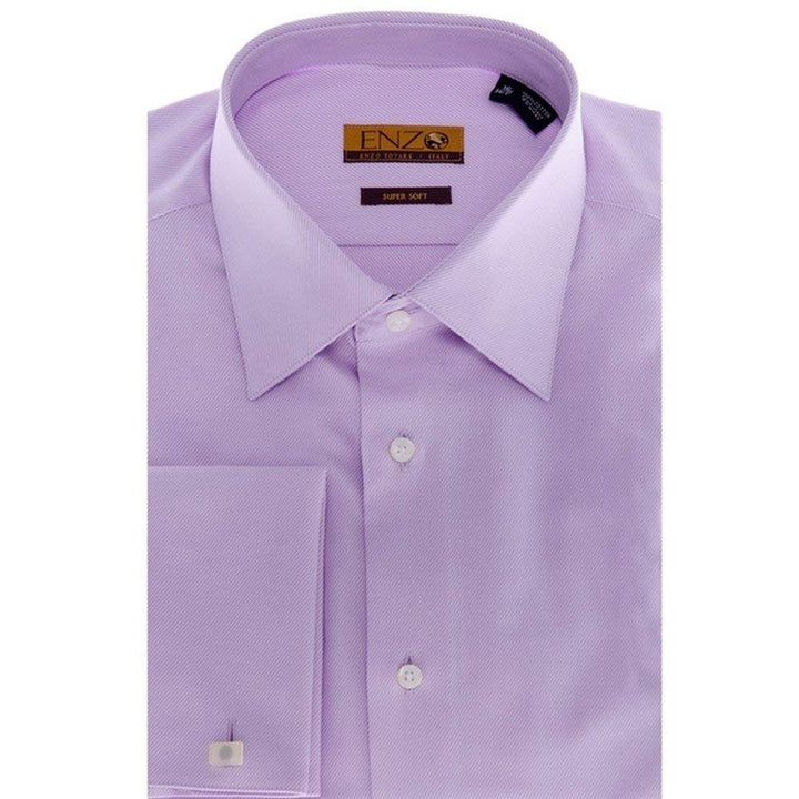 Enzo Mens Modern Fit French Cuff Cotton Dress Shirt - CLEARANCE - FINAL SALE