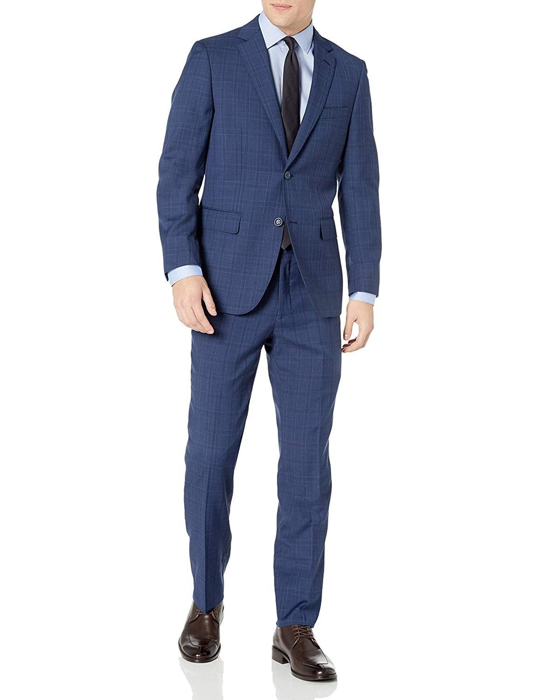 portly fit dress shirts Shop Label M Blue Woolf Blend Suit
