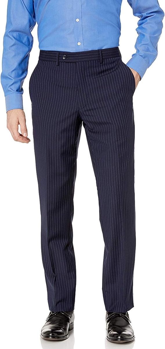 Adam Baker Men's Modern Fit 100% Wool Two-Piece Notch Lapel Suit