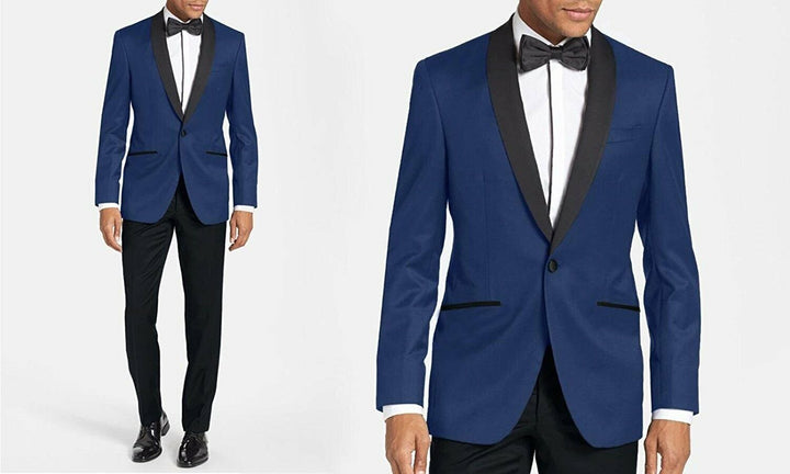 Giorgio Sanetti Men's Modern Fit One Button Satin Shawl Collar Tuxedo Suit- Colors - CLEARANCE, FINAL SALE!