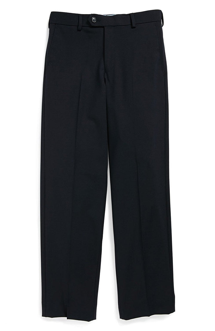 Tallia Boy's Wool Blend Flat Front Dress Pant - Slim - Regular & Husky Sizes