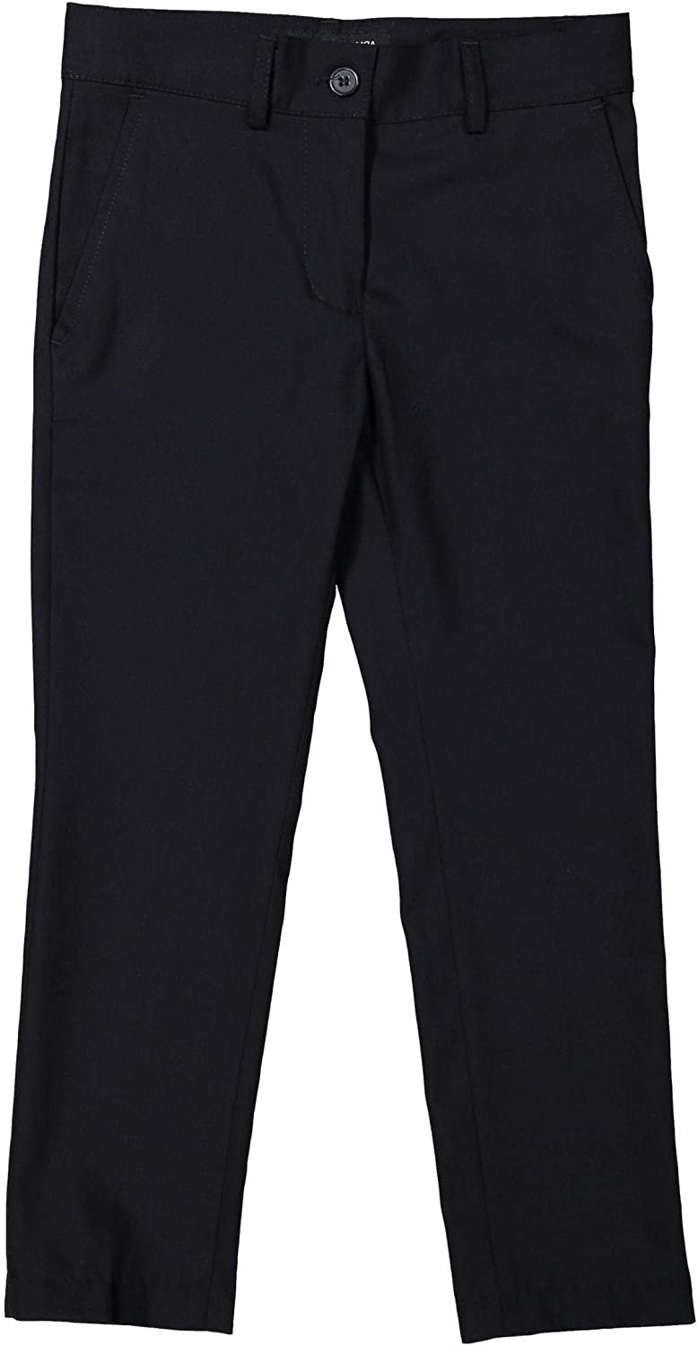 Armando Martillo Boys Flat Front Adjustable Waist Dress Pants Navy / 3X Skinny Armando Martillo Boys Flat Front Adjustable Waist Dress Pants Navy / 3X Skinny