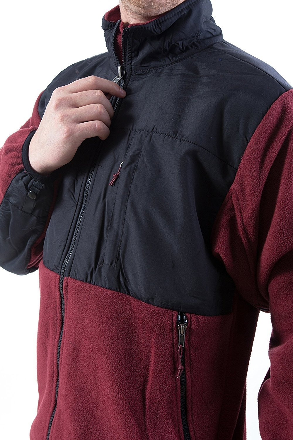 True Rock Men's Full Zip Two-Tone Performance Fleece Jacket - Colors - CLEARANCE - FINAL SALE