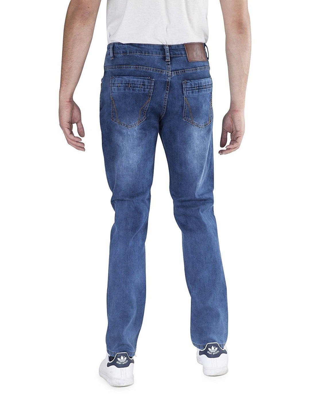 400 UOMO Men's Slim Fit Stretch Straight Leg Denim Jeans - Available in Many Colors