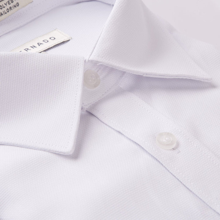 Paul Bernado Boy's Short Sleeve Pique Design Dress Shirt - Regular & Husky - CLEARANCE