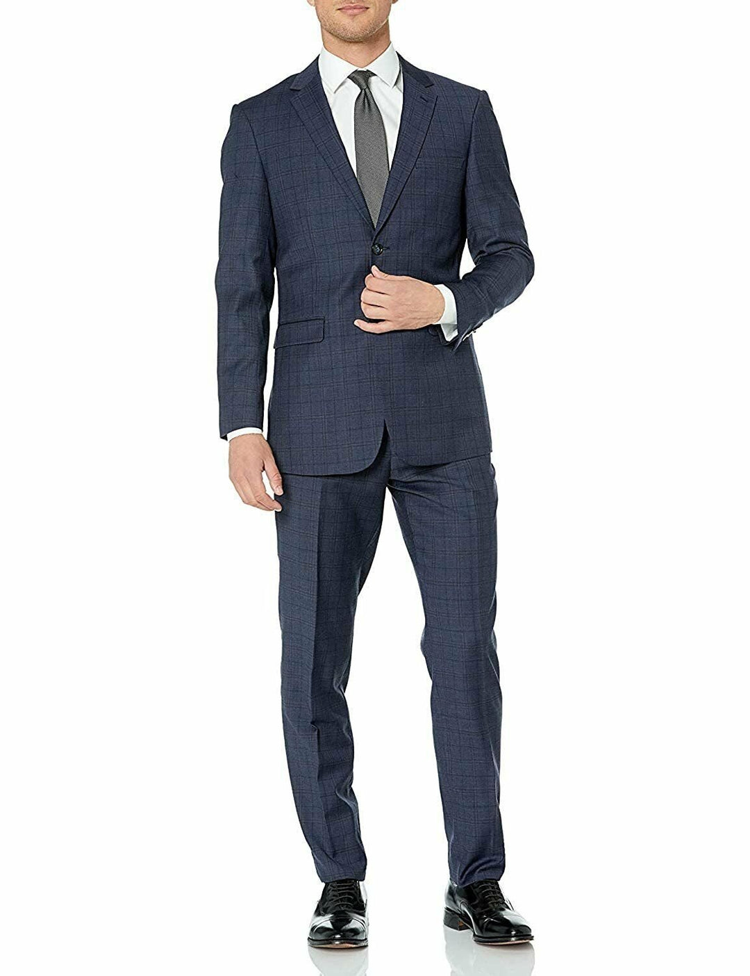 Adam Baker Men's 100% Wool Slim Fit Notch Lapel Suit - Colors