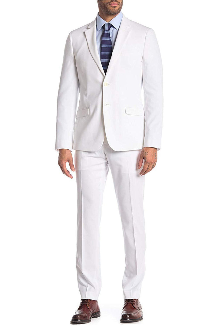 Adam Baker Men's Slim Fit Single Breasted Notch Lapel 2-Piece Suit Set - Colors