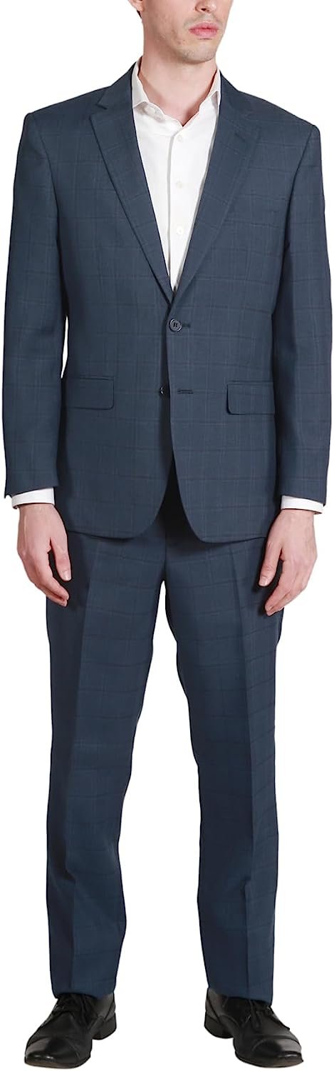 Adam Baker Men's Regular Fit 2-Piece Single Breasted Suit